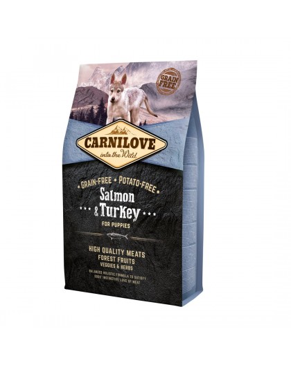 CARNILOVE Salmon and turkey for puppies - dry dog food - 4kg