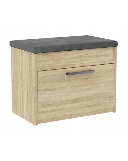 Topeshop PARMA MINI SONOMA shoe organizer Closed Sonoma oak