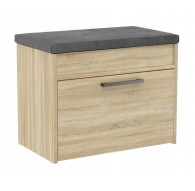 Topeshop PARMA MINI SONOMA shoe organizer Closed Sonoma oak