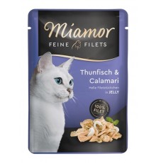 MIAMOR Feine Filets Tuna with squid - wet cat food - 100g
