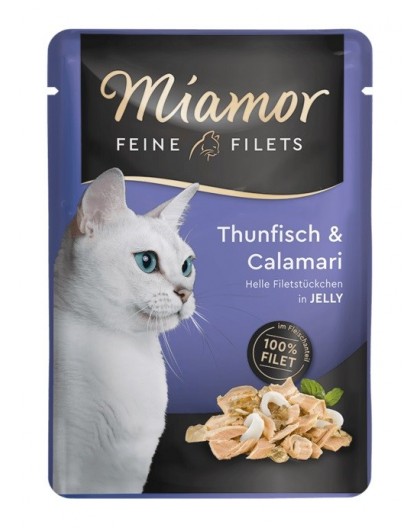 MIAMOR Feine Filets Tuna with squid - wet cat food - 100g