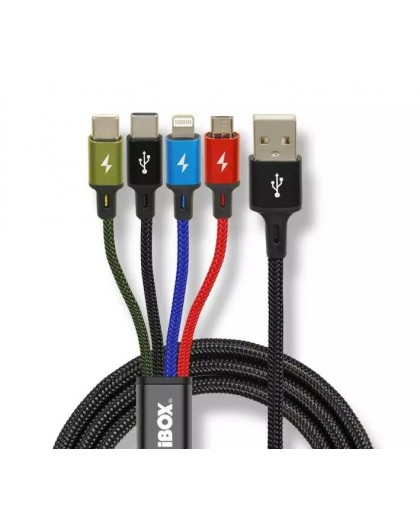 Universal 4 in 1 charging cable I-BOX USB IKUM4W1