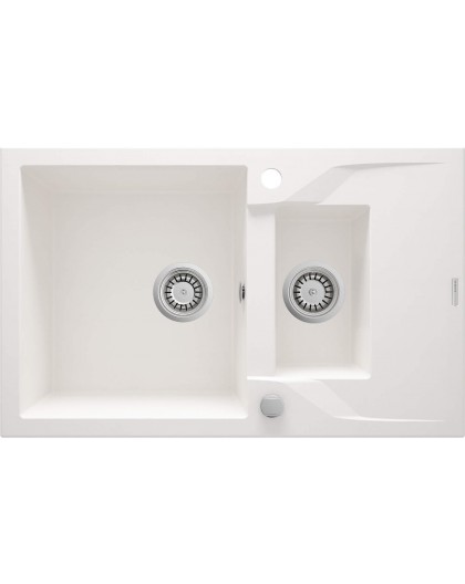 1.5-bowl granite sink with drainer