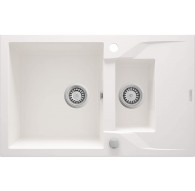 1.5-bowl granite sink with drainer