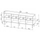 HOLE chest 190x40.5x74.5 cm matte black