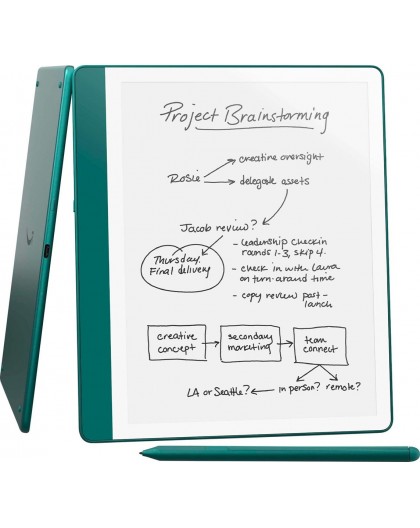 Ebook New Kindle Scribe - 2024 release 10.2" glare-free 64GB Wi-Fi (Without Lockscreen Ads) with Premium Pen Jade