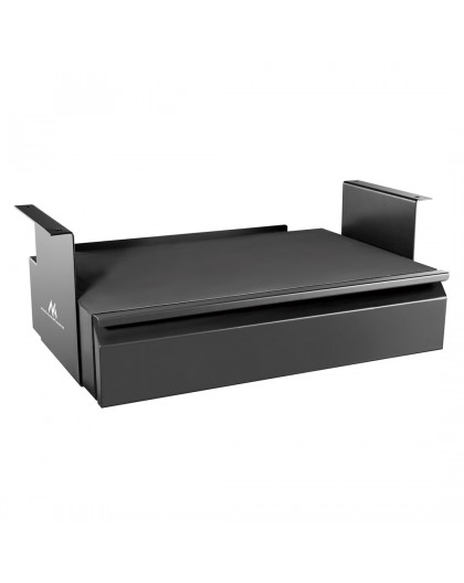 Maclean MC-875 Under Desk Steel Drawer with Shelf Up to Max. 5kg Base Under Table Holder Hanging Drawer with Organiser