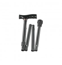 Telescopic height-adjustable folding cane RF-520 - Black