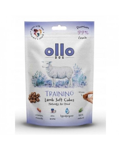 OLLO Air Dried Training Lamb Cubes - dog treat - 80g