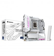 GIGABYTE B860M AORUS ELITE WF6E ICE Motherboard - Intel Core Ultra Series CPUs, 12+1+2+1 Phases VRM, up to 9200MHz DDR5, 1xPCIe 