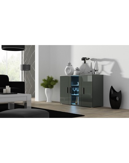 Cama sideboard 120 cm SOHO S7 grey/grey gloss