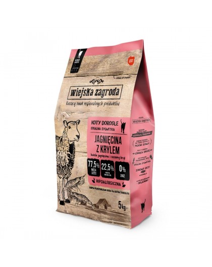 Rural Farm Lamb with Krill - dry cat food - 5 kg