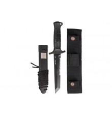 Mil-Tec German Combat Knife Black 2000 steel 440
