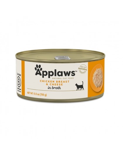 APPLAWS Chicken breast and cheese in broth - wet cat food - 156g
