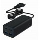 Gembird TA-UC-2A2C-PD100-01-BK mobile device charger Laptop, Smartphone Black AC Fast charging Indoor