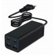 Gembird TA-UC-2A2C-PD100-01-BK mobile device charger Laptop, Smartphone Black AC Fast charging Indoor