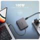 Axagon N HMC-5HL USB 5Gbps hub 2x USB-A HDMI 4k/60Hz RJ-45 GLAN PD 100W kabel USB-C Wired USB 3.2 Gen 1 (3.1 Gen 1) Type-C Silve