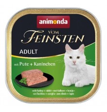 ANIMONDA Vom Feinsten Adult Turkey and rabbit - wet cat food - 100g