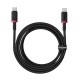 Baseus Dura Type C to Type C 100 W fast charging cable 2 m Black, Red