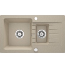 1.5-bowl granite sink with drainer