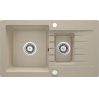 1.5-bowl granite sink with drainer