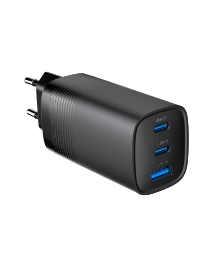 Gembird TA-UC-PDQC65-01-BK mobile device charger Universal Black AC Fast charging Indoor