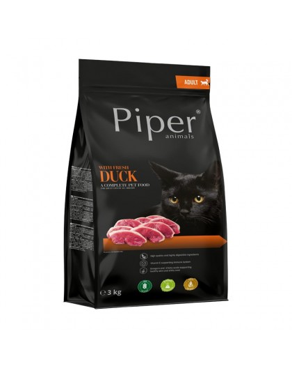 PIPER Animals with fresh duck - dry cat food - 3kg