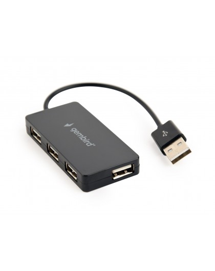 Gembird UHB-U2P4-04 interface hub USB 2.0 480 Mbit/s Black