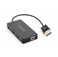 Gembird UHB-U2P4-04 interface hub USB 2.0 480 Mbit/s Black