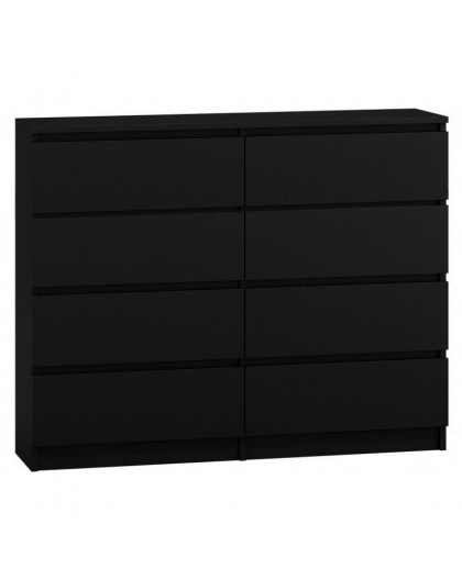Topeshop M8 120 CZERŃ chest of drawers