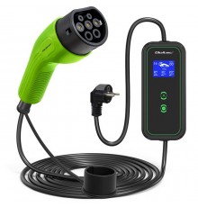 Qoltec Mobile charger for EV cars 2-in-1 Type 2 3.5 kW 230 V LCD