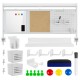 Ergo Office desk divider / organizer, max load 10kg, white and cork board, width 1250mm, white, ER-300 W