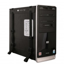 Techly ICA-CS 60 CPU holder Desk-mounted CPU holder Black