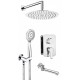 Concealed shower set with bath spout