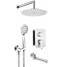 Concealed shower set with bath spout