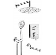 Concealed shower set with bath spout