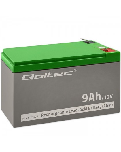 Qoltec 53031 AGM battery | 12V | 9Ah
