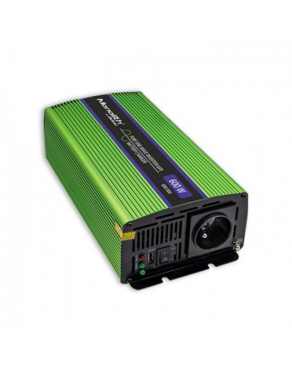 Qoltec Monolith power adapter/inverter Auto 600 W Green
