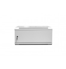 Wall-mounted network cabinet 19" 4U rack 600x450, solid door, gray, undivided, folded, 60kg