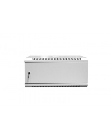 Wall-mounted network cabinet 19" 4U rack 600x450, solid door, gray, undivided, folded, 60kg