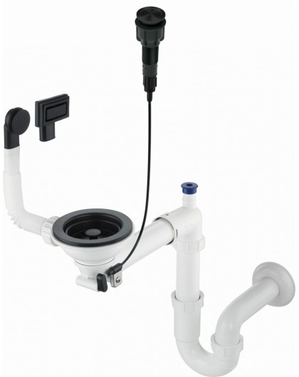 Siphon for 1-bowl granite sink - Space-Saver