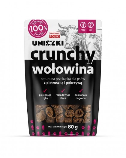 UNISZKI Crunchy Beef with Parsley and Nettle - Dog Treat - 80g