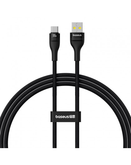 Baseus Flash 2 USB A to USB C fast charging cable 1 m 100 W Black