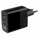 Gembird TA-UC-PDQC30LCD-BK-02 mobile device charger Universal Black AC Fast charging Indoor
