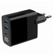Gembird TA-UC-PDQC30LCD-BK-02 mobile device charger Universal Black AC Fast charging Indoor