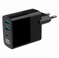 Gembird TA-UC-PDQC30LCD-BK-02 mobile device charger Universal Black AC Fast charging Indoor