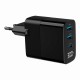 Gembird TA-UC-PDQC30LCD-BK-02 mobile device charger Universal Black AC Fast charging Indoor