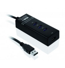 iBox IUH3FB interface hub 5000 Mbit/s Black