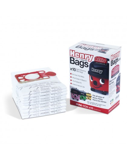 Numatic HEPA-flo NVM1CH 9L bags for vacuum cleaners Henry Hetty Harry 10 pcs