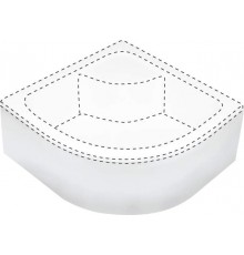 Shower tray cover semicircular 90x90 cm